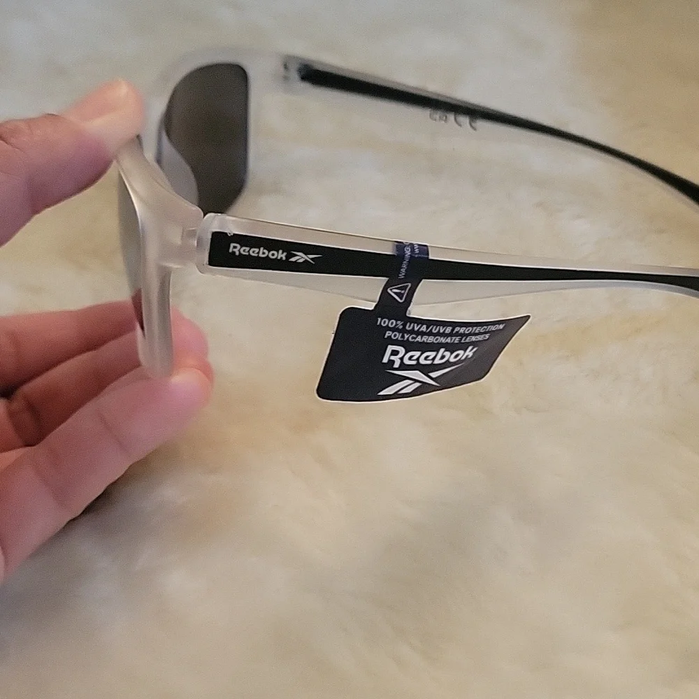 Reebok Gray, Black And White Sunglasses.